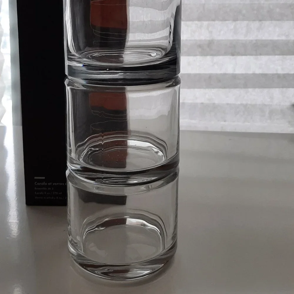 OUI Stackable Glass Decanter Set - Picture 3 of 7